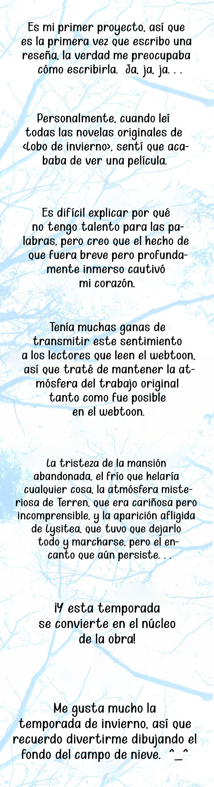 Lobo de invierno  Capitulo 37.5 page 2
